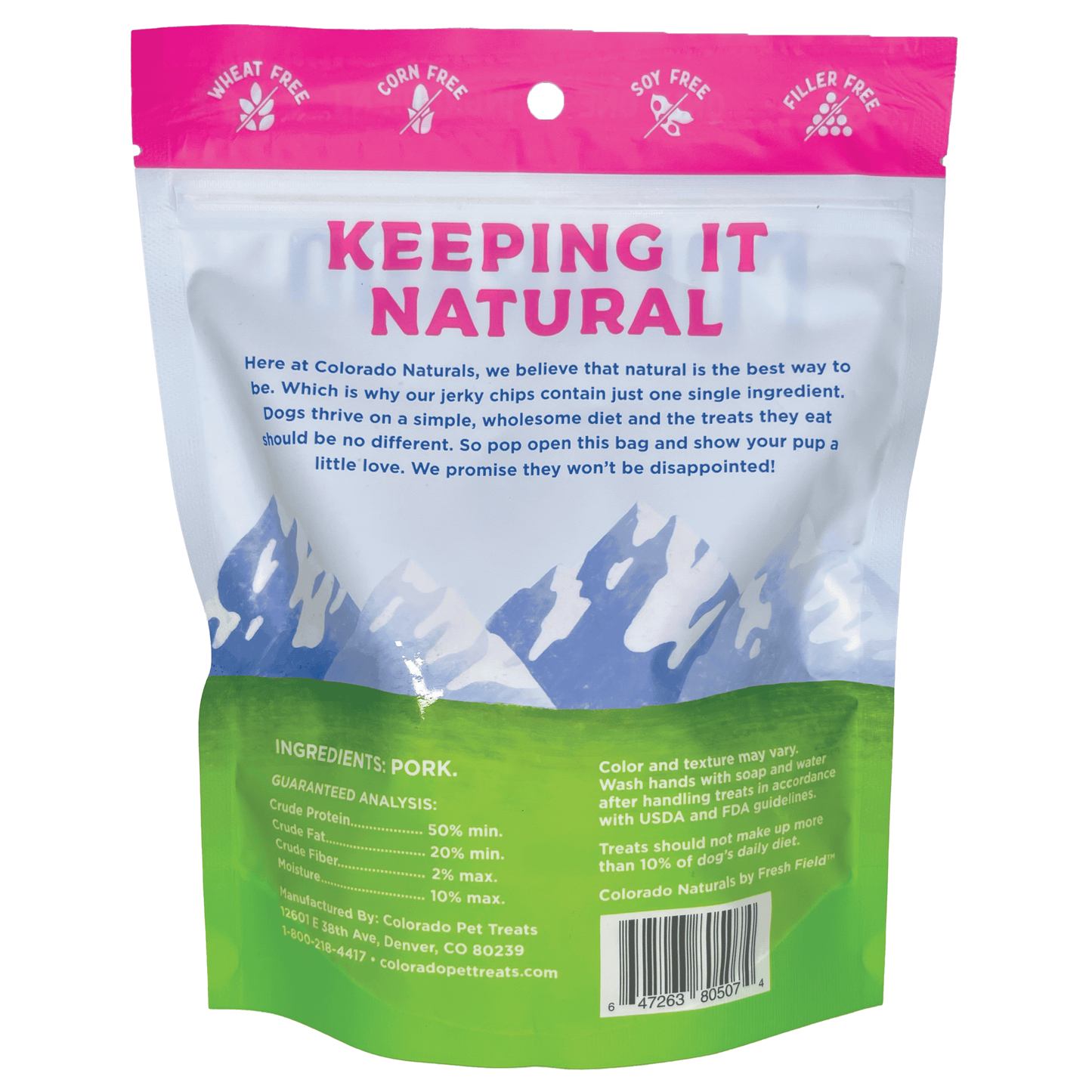 Colorado Naturals Bacon Jerky Chip Dog Treats