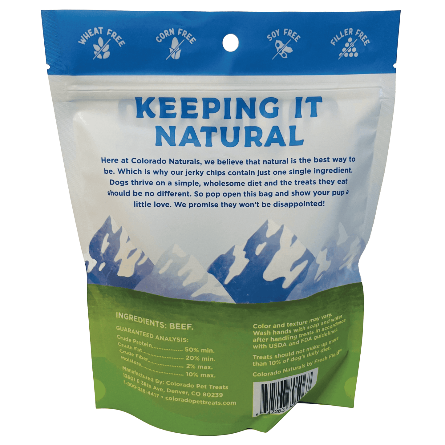 Colorado Naturals Beef Jerky Chip Dog Treats