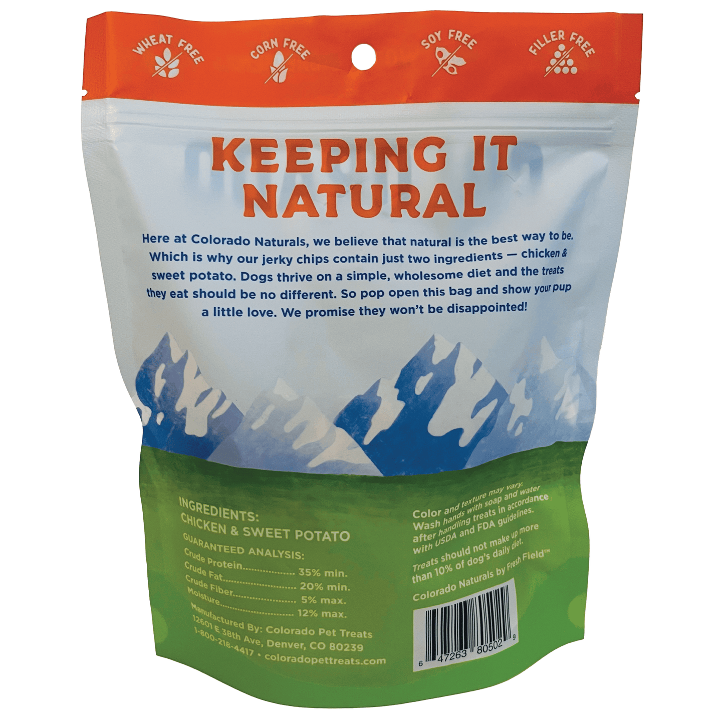 Colorado Naturals Chicken and Sweet Potato Jerky Chip Dog Treats