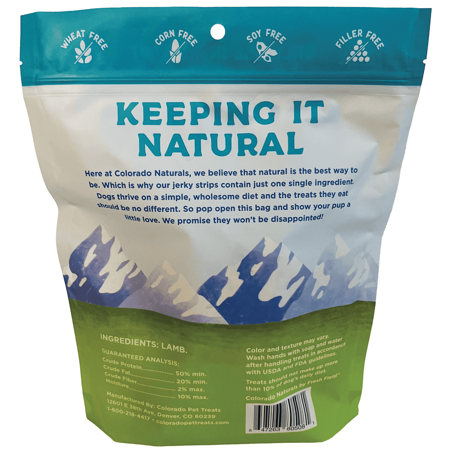 Colorado Naturals Lamb Jerky Strip Dog Treats