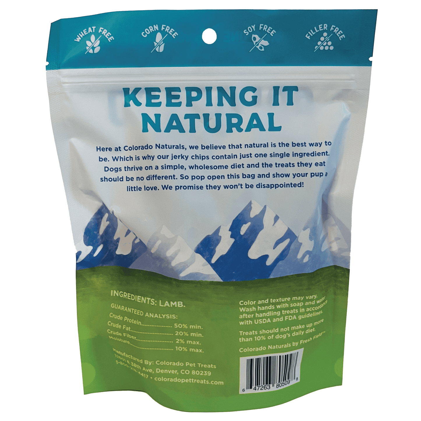 Colorado Naturals Lamb Jerky Chip Dog Treats