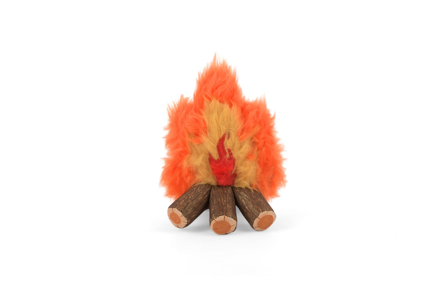 A photo of the toy in the Cozy Campfire Toy in the Cozy Campfire Toy and 14 Oz Fresh Fields Chicken and Carrot Jerky Chips Bundle.  This bundle is from Fresh Fields by Colorado Pet Treats and P.L.A.Y.