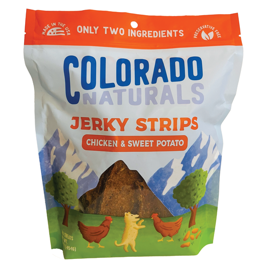Colorado Naturals Chicken and Sweet Potato Jerky Strip Dog Treats
