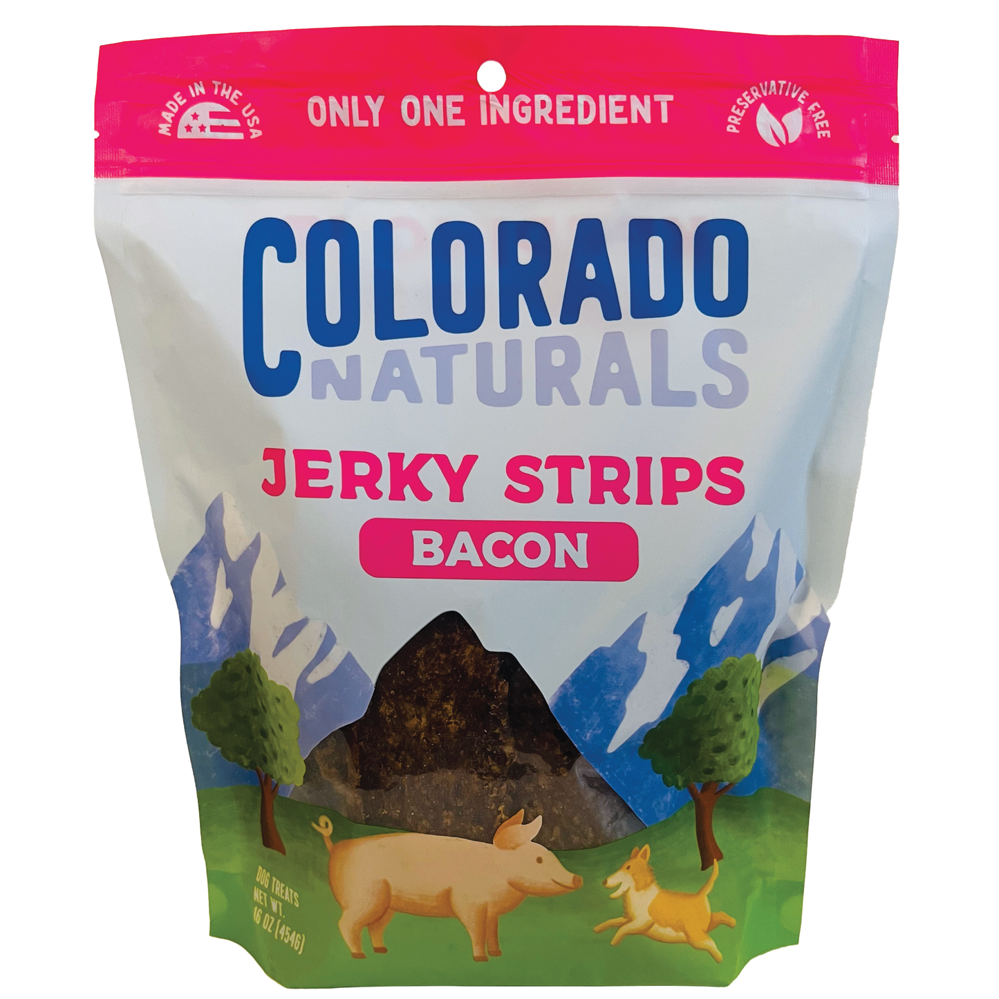 Colorado Naturals Bacon Jerky Strip Dog Treats
