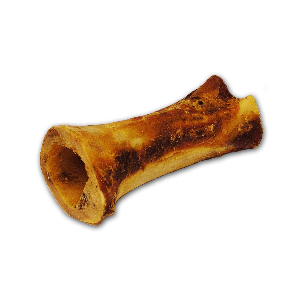 A photo of an unwrapped Medium Shank Beef Femur Bone Dog Treat from Colorado Pet Treats by Colorado Naturals. Colorado Pet Treats - All-Natural, All-American Dog Jerky, Jerky Chips, and Bones - Treat your furry friend to our delicious and healthy pet treats made with only the finest ingredients sourced in the USA. All-American bones made with natural ingredients sourced in Colorado to provide your dog with a tasty and long-lasting chew.